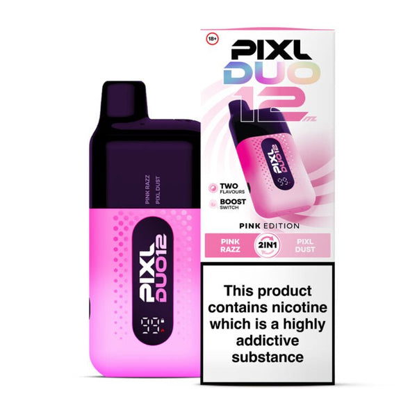 PIXL Duo 12000 Puffs Prefilled Vape KitPack of 5, Pink Edition - UK Vaper