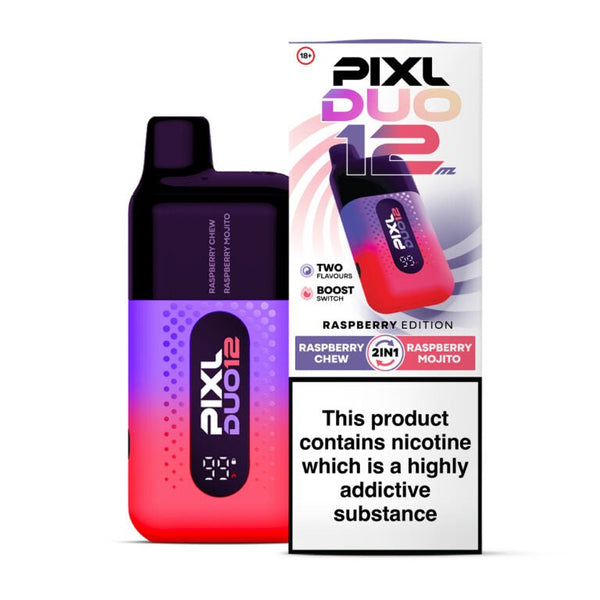 Pixl Duo 12000 Puffs Prefilled Vape Kit, Raspberry Edition UK Vaper