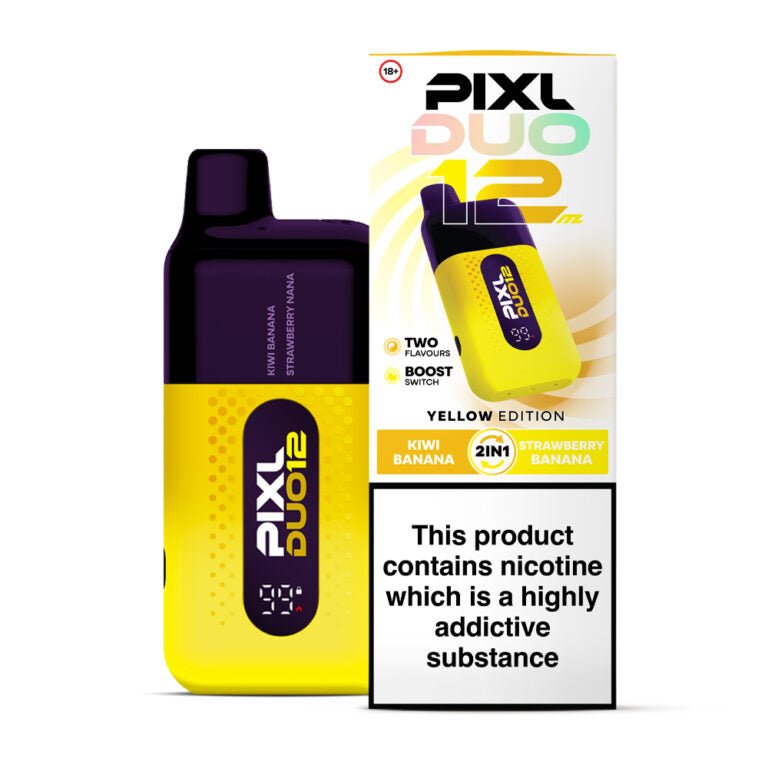 Pixl Duo 12000 Puffs Prefilled Vape Kit, Yellow Edition Flavour