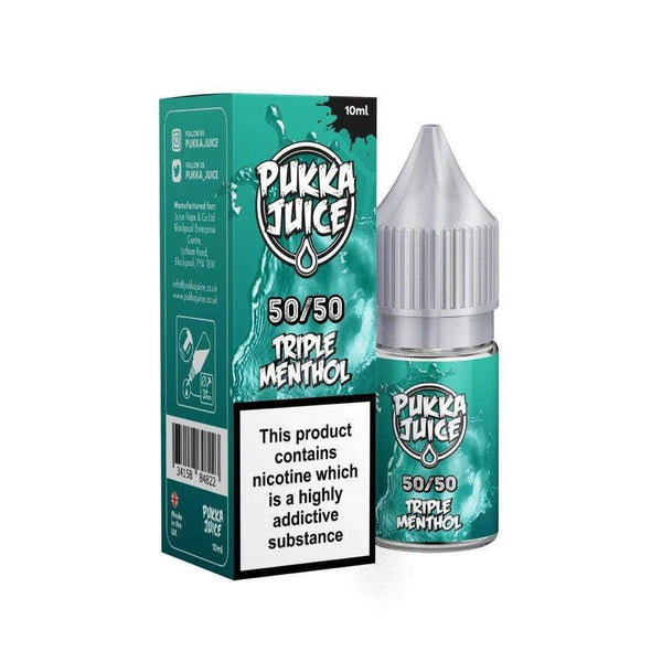 Pukka Juice 10ml Nic Salt E Liquid, Pack of 10, Triple Menthol Flavor