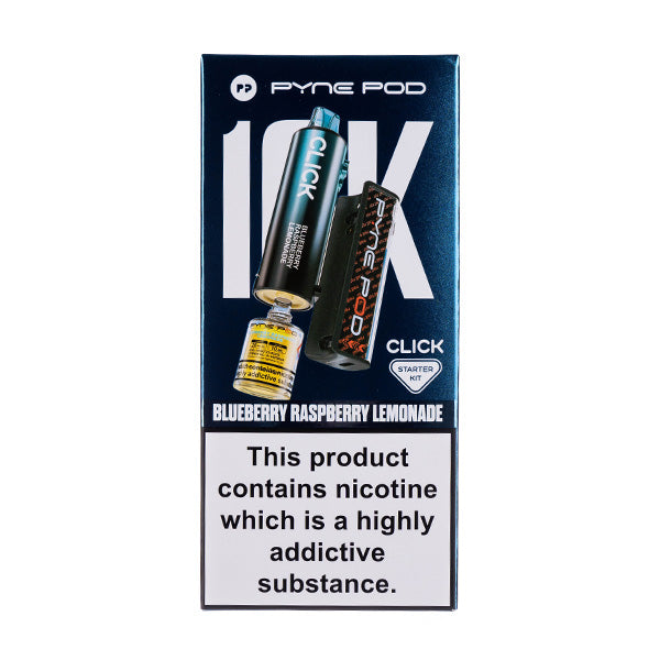 Pyne Pod Click 10000 Puffs Prefilled Pod Kit, Blueberry Raspberry Lemonade Flavor