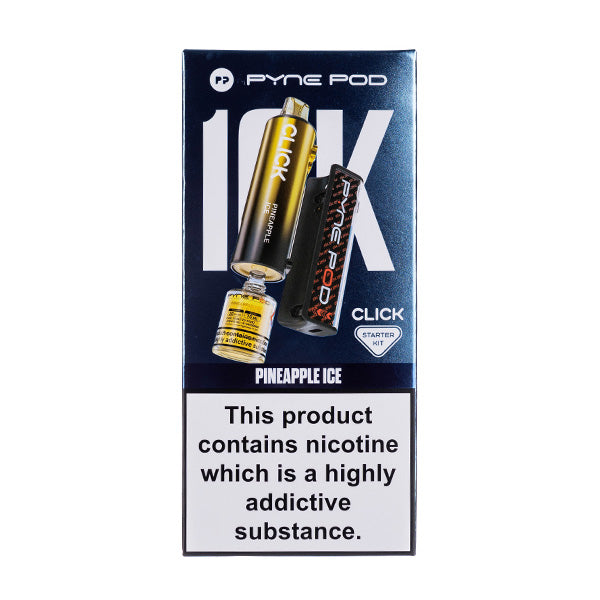Pyne Pod Click 10000 Puffs Prefilled Pod Kit, Pineapple Ice Flavor
