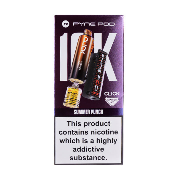 Pyne Pod Click 10000 Puffs Prefilled Pod Kit, Summer Punch Flavor