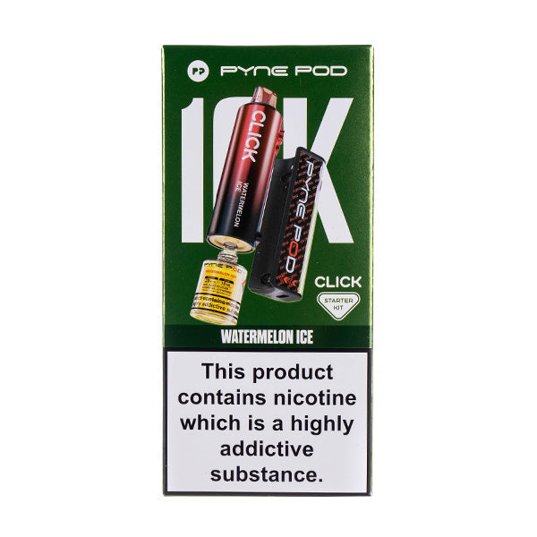Pyne Pod Click 10000 Puffs Prefilled Pod Kit, Watermelon Ice Flavor