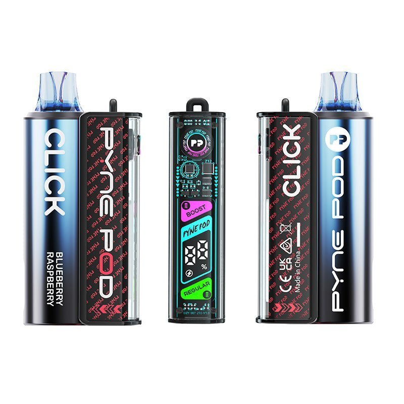 Pyne Pod Click 10K Starter Kit Box of 5, Blueberry Raspberry Flavor