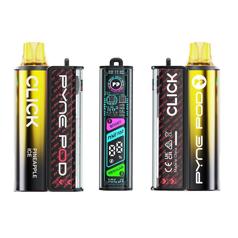 Pyne Pod Click 10K Starter Kit Box of 5, Pineapple Ice Flavor