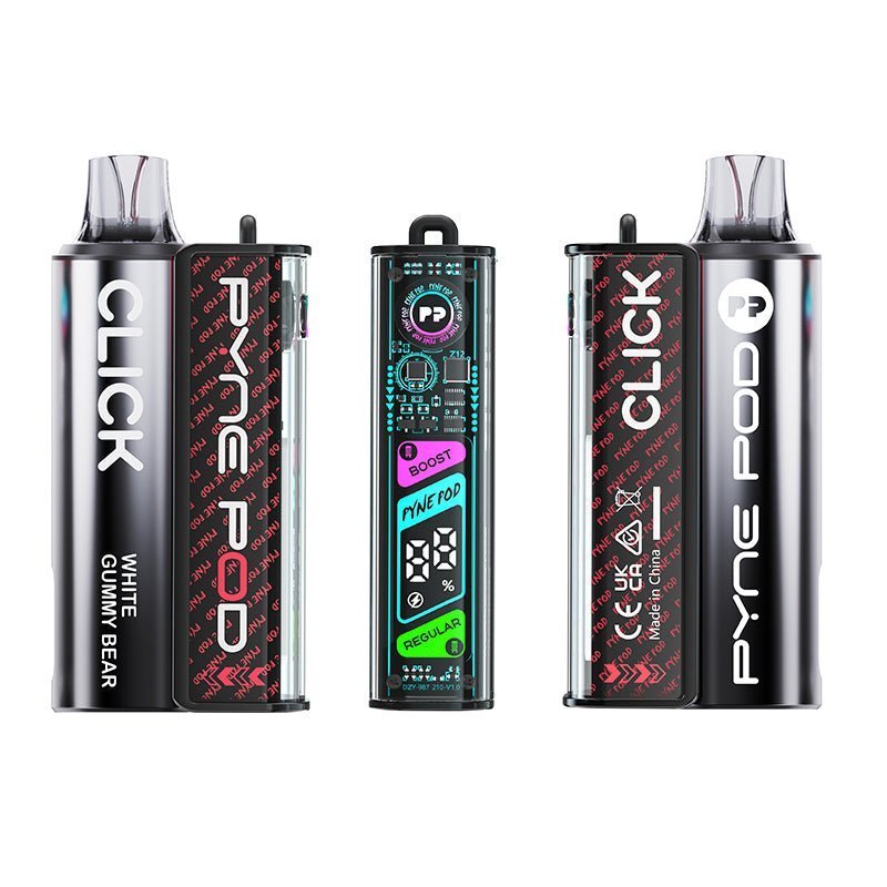 Pyne Pod Click 10K Starter Kit Box of 5, White Gummy Bear Flavor