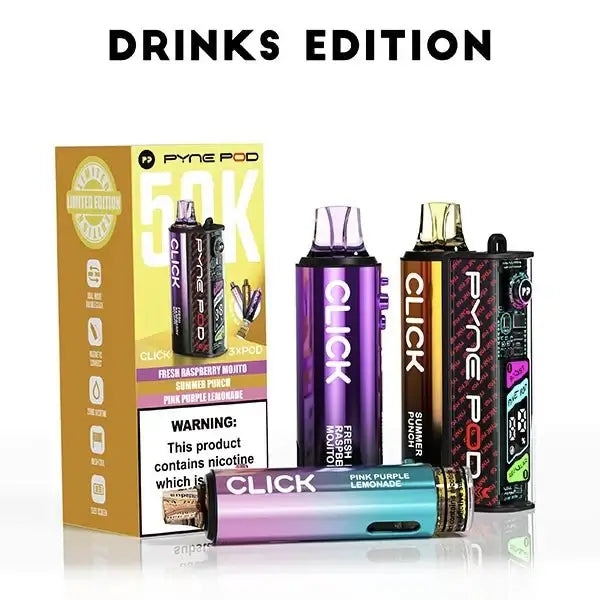 Pyne Pod Click 50000 Puffs Prefilled Vape Pod Kit, Drinks Edition