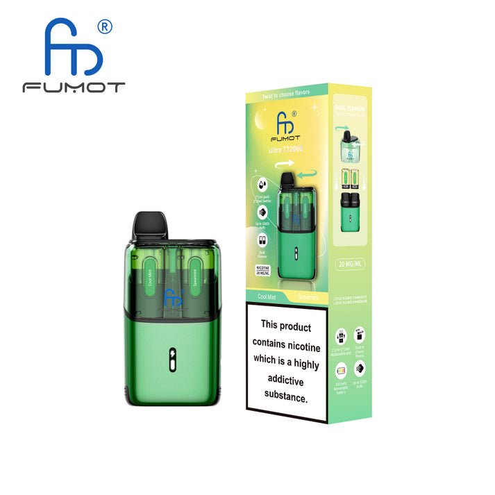 RandM Fumot T32000 Ultra Prefilled Pod Kit Box of 5, Cool Mint Flavor