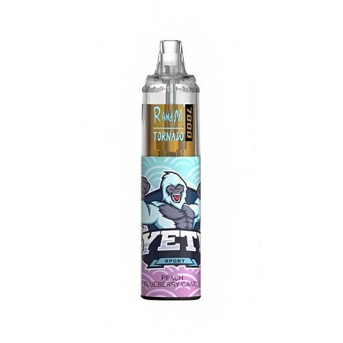 RandM Tornado 7K Prefilled Vape Pod Device Pack of 10, Peach Blueberry Candy Flavor