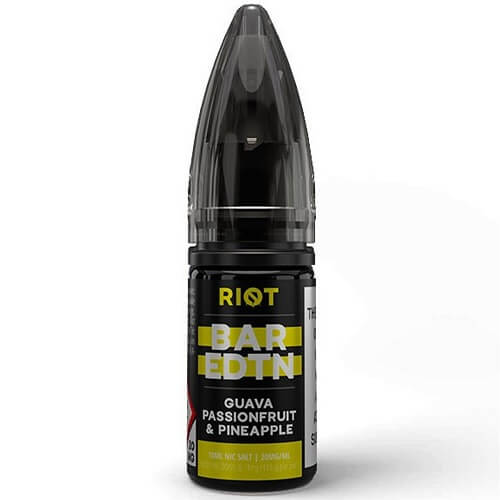 Riot Bar EDTN 10ml E Liquid, Pack of 10, Guava Passionfruit & Pineapple Flavor