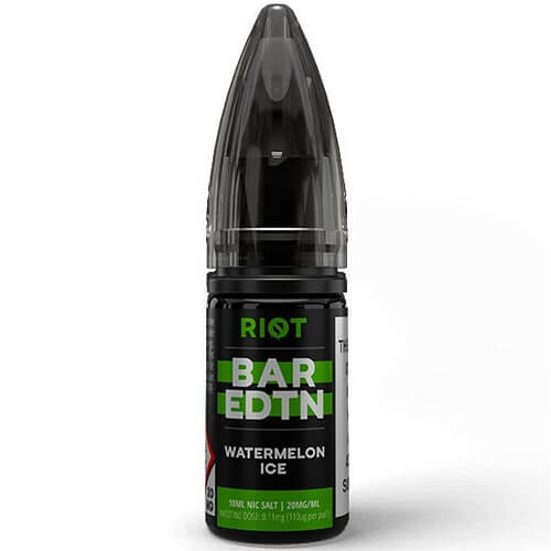 Riot Bar EDTN 10ml E Liquid, Pack of 10, Watermelon Ice Flavor