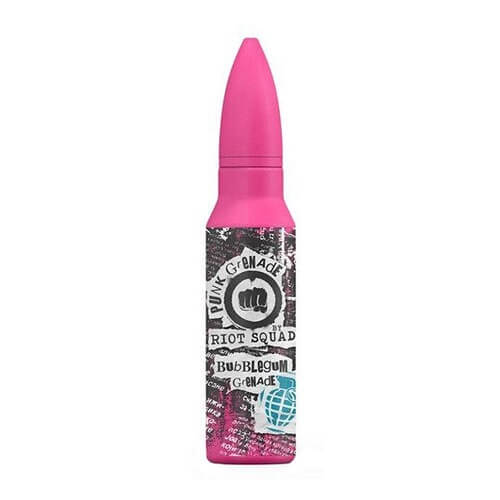 Riot Squad Shortfill E Liquid 50ml All Ranges, Bubblegum Grenade Flavor