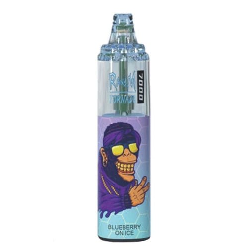 R&M Tornado 7000 Puff Prefilled Vape Pod Device, Blueberry On Ice Flavor