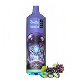 R&M Tornado 9000 Prefilled Vape Pod Device Box of 10, Aloe Grape Flavor