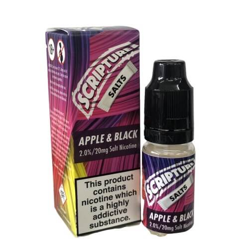 Scripture Nic Salt 10ml E Liquid Pack of 10, Apple Black Flavor