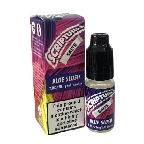 Scripture Nic Salt 10ml E Liquid Pack of 10, Blue Slush Flavor