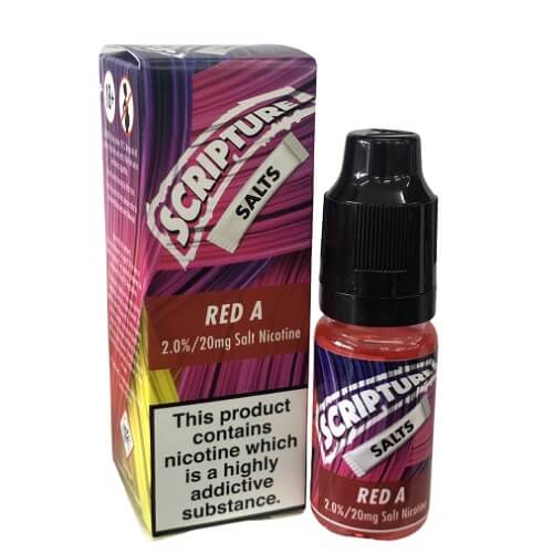 Scripture Nic Salt 10ml E Liquid Pack of 3, Red A Flavor