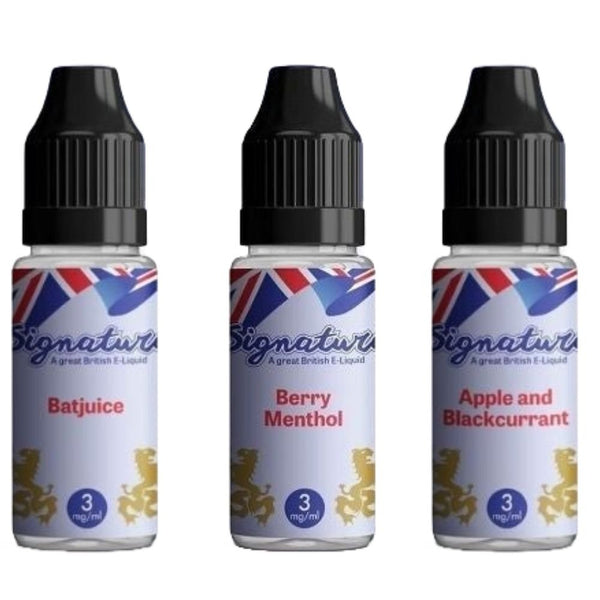 Signature 10ml E Liquid Pack of 10, UK Vaper