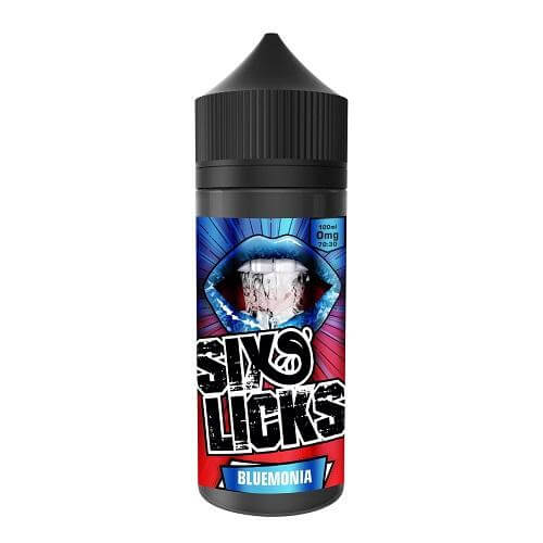 Six Licks Shortfill 100ml E Liquid, Bluemonia Flavor