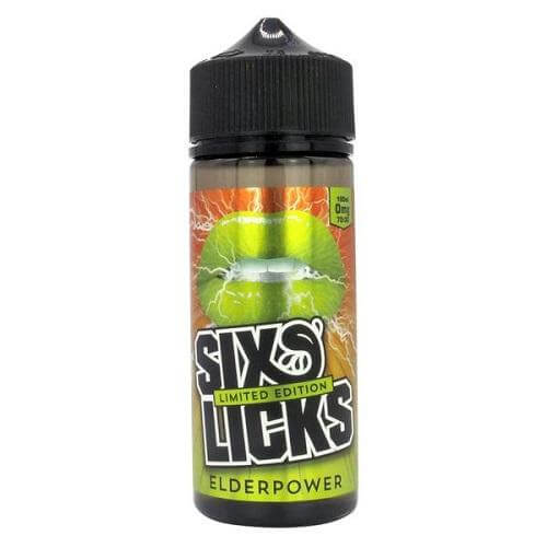 Six Licks Shortfill 100ml E Liquid, Elder Power Flavor