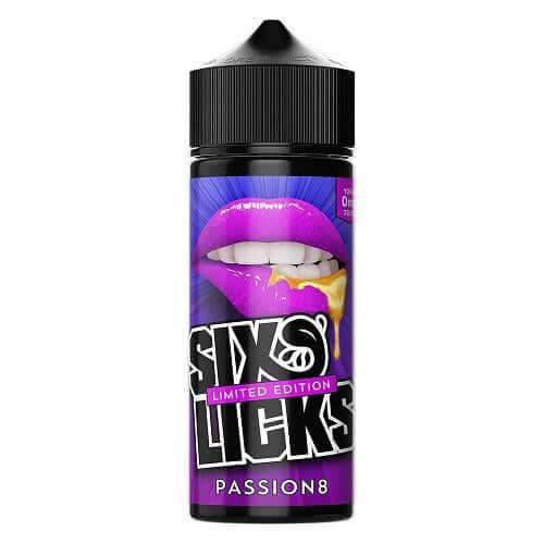 Six Licks Shortfill 100ml E Liquid, Passion 8 Flavor