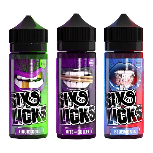 Six Licks Shortfill 100ml E Liquid, UK Vaper