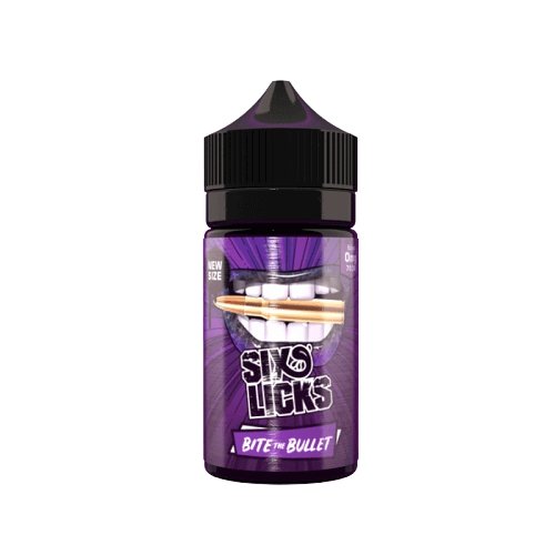 Six Licks Shortfill 50ml E Liquid All Ranges , Bite Bullet Flavor