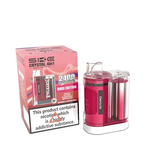SKE Crystal 4 in 1 Prefilled Pod Vape Kit , Rose Edition