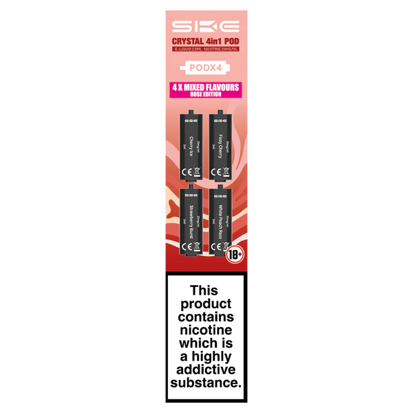 Ske Crystal 4in1 Prefilled Vape Pods, Pink Edition Flavour