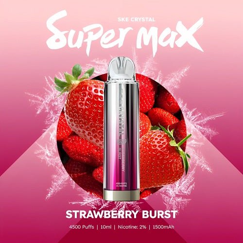 SKE Crystal Super Max 4500 Puffs Prefilled Pod Device, Strawberry Brust Flavor
