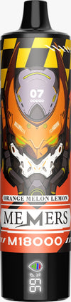 SKE Memers 18000 Puffs Prefilled Vape Kit Box of 10, Orange Melon Lemon Flavor