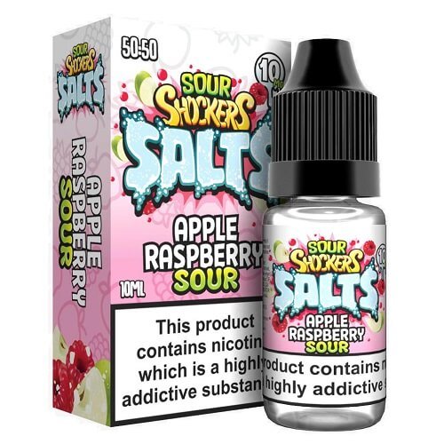 Sour Shockers 10ml E Liquid, Pack of 5, Apple Raspberry Sour Flavor