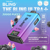 The Crystal Bling Ultra Plus 30k Prefilled Vape Pod Kit, Black Current Cotton Candy Flavor