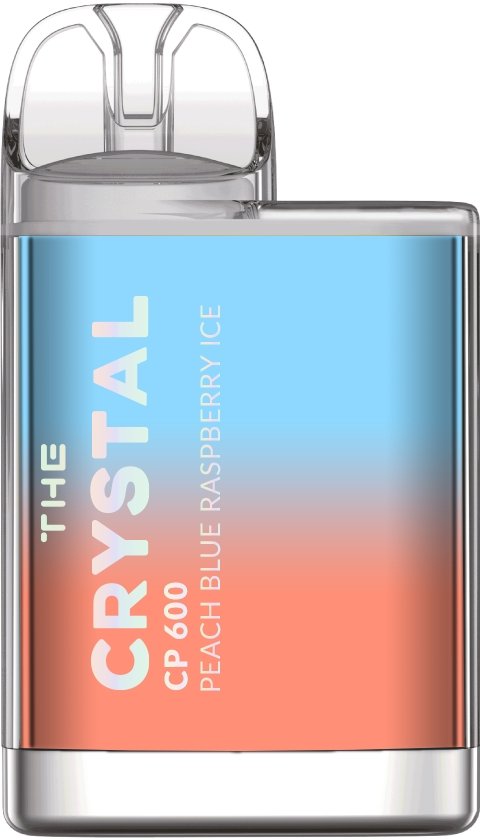 The Crystal CP600 Puffs Prefilled Vape Pod, Peach Blue Raspberry Ice Flavor