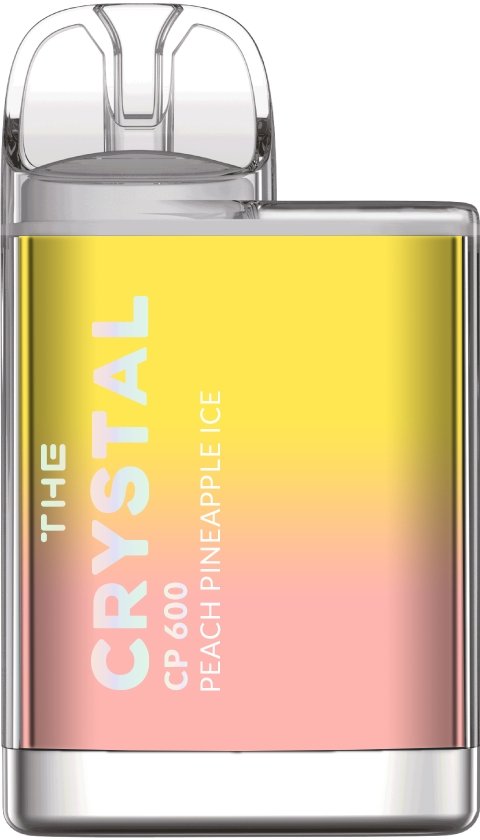 The Crystal CP600 Puffs Prefilled Vape Pod, Peach Pineapple Ice Flavor