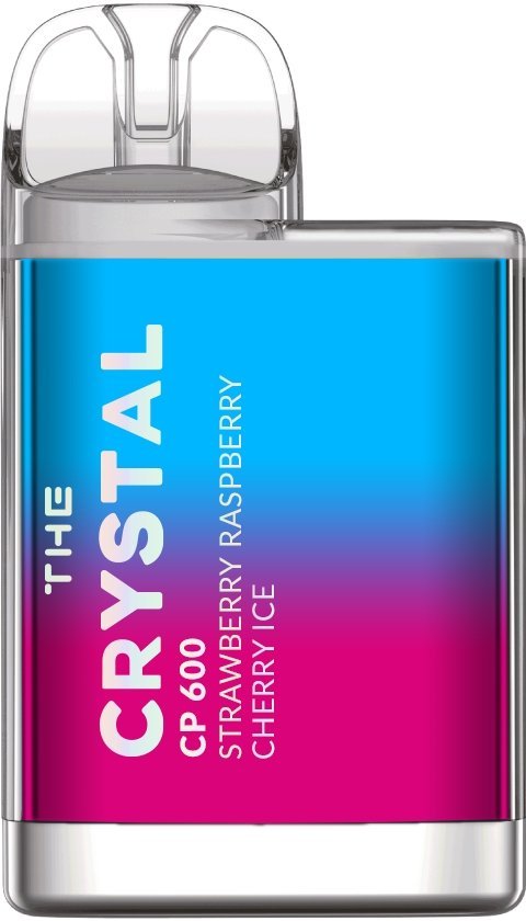 The Crystal CP600 Puffs Prefilled Vape Pod, Strawberry Raspberry Cherry Ice Flavor