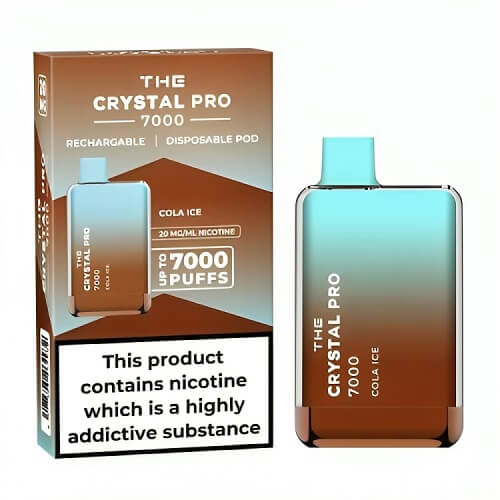 The Crystal Pro 7000 Puffs Prefilled Vape Pod Device, Cola Ice Flavor