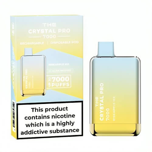 The Crystal Pro 7000 Puffs Prefilled Vape Pod Device, Pine Apple Ice Flavor