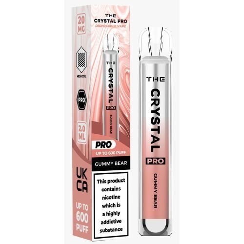 The Crystal Pro Bar 600 Puff Prefilled Vape Pod Device, Gummy Bear Flavor