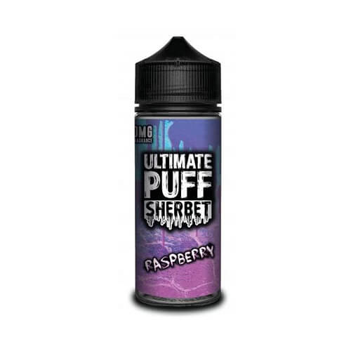 Ultimate Puff Shortfill 100ml E Liquid Sherbet Range, Raspberry Flavor
