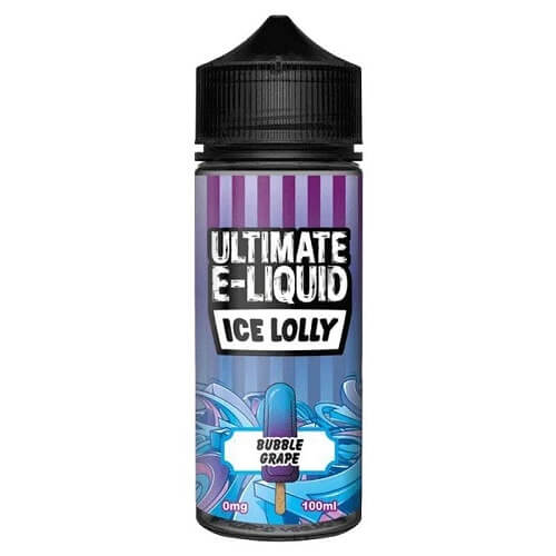 Ultimate Shortfill 100ml E Liquid Ice Lolly Range, Bubble Grape Flavor
