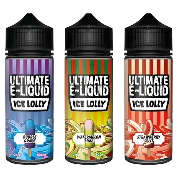 Ultimate Shortfill 100ml E Liquid Ice Lolly Range, UK Vaper