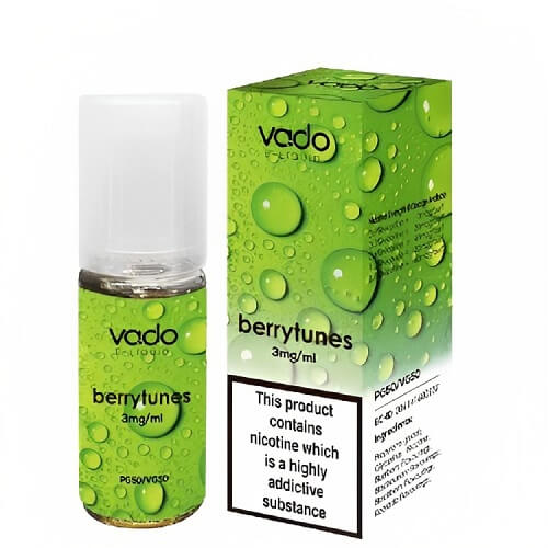 Vado 10ml Nic Salt E Liquid, Pack of 10, Berrytunes Flavor