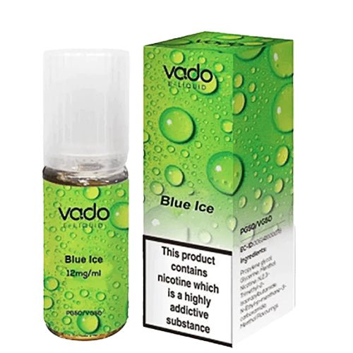 Vado 10ml Nic Salt E Liquid, Pack of 10, Blue Ice Flavor