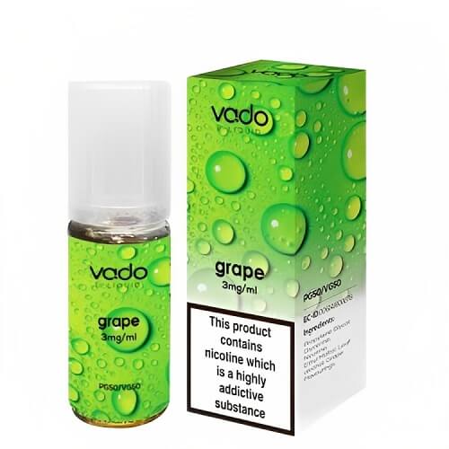 Vado 10ml Nic Salt E Liquid, Pack of 10, Grape Flavor