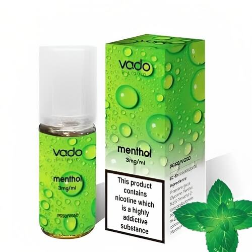 Vado 10ml Nic Salt E Liquid, Pack of 10, Menthol Flavor