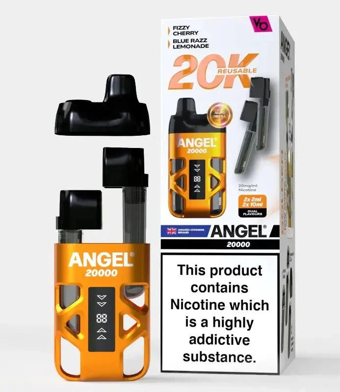 Vape Bars Angel 20K Puffs Prefilled Vape Pod Kit, Fizzy Cherry AndBlue Razz Lemonade Flavor