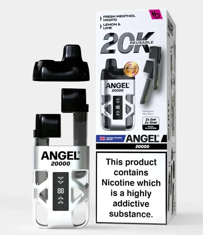 Vape Bars Angel 20K Puffs Prefilled Vape Pod Kit, Fresh Menthol Mojito And LemonLime Flavor