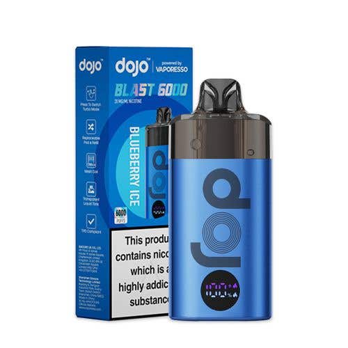 Vaporesso Dojo Blast 6000 Puffs Vape Kit, Blueberry Ice Flavor
